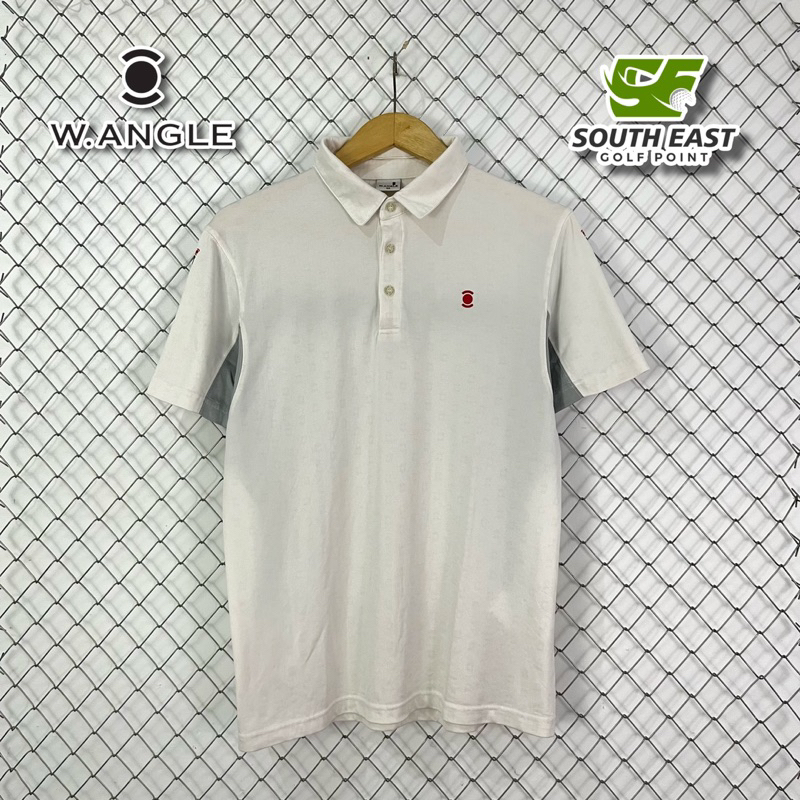 W Angle Original 白色和灰色圖案高爾夫 T 恤