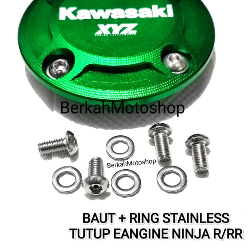 KAWASAKI 川崎 NINJA 150R RR LOGO ENGINE COVER Bolt L 不銹鋼蓋 LOGO