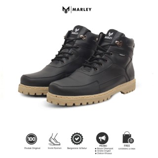 Hitam Marley Shoeswear 男式靴子運動鞋大學工作聚會 Victor 12 黑色