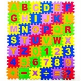 兒童益智玩具兒童益智海綿玩具海綿字母拼圖字母和數字 42 件