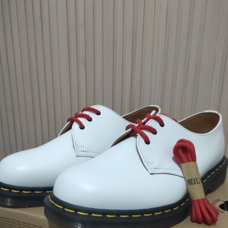 Merah Dr.martens 鞋帶 3 孔 65 厘米紅辣椒