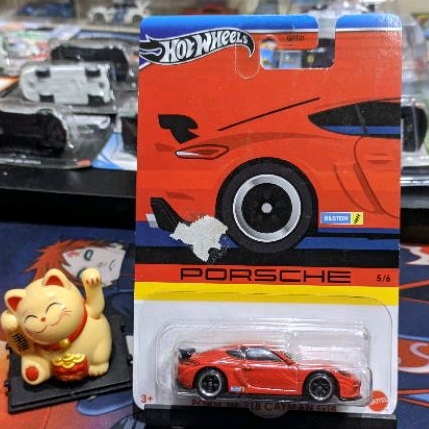 PORSCHE Hotwheels 保時捷 718 CAYMAN GT4 紅色