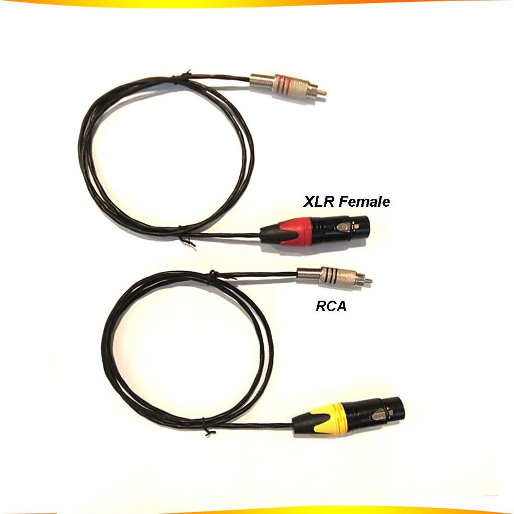 Rca 轉 XLR 母頭音頻插孔電纜 1 米長