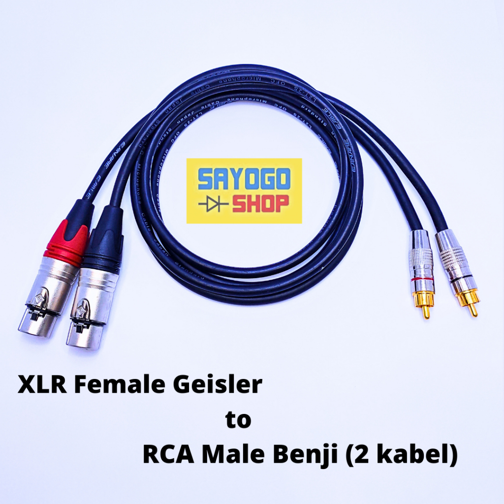 音頻適配器插孔 XLR 母頭 Geisler 轉 RCA 公頭 Benji