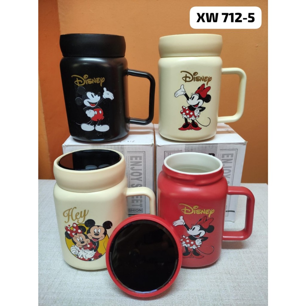 米老鼠陶瓷杯帶勺蓋 XW712-5