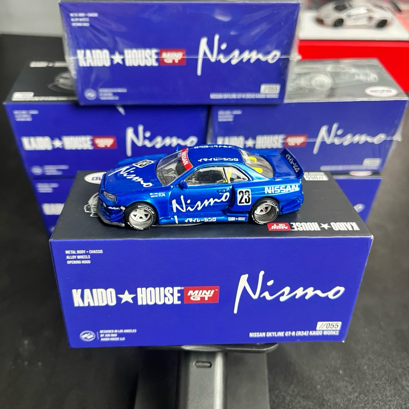 NISSAN Kaido HOUSE 日產 Skyline R34 Nismo 藍色 KHMG055 Minigt MI