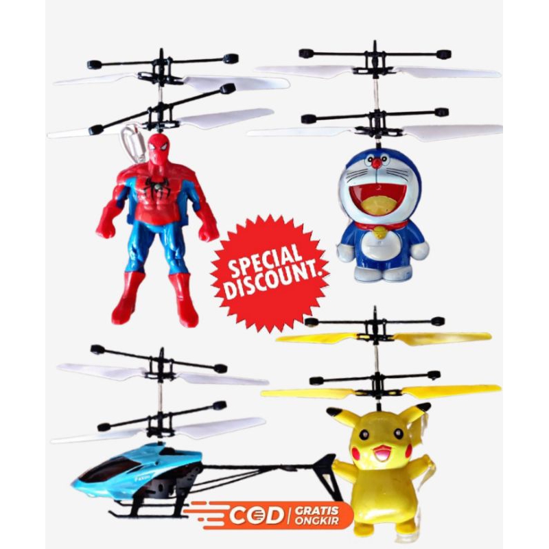 蜘蛛俠口袋妖怪直升機無人機病毒玩具無人機手感應器玩具飛行感應器玩具蜘蛛俠直升機飛行感應器