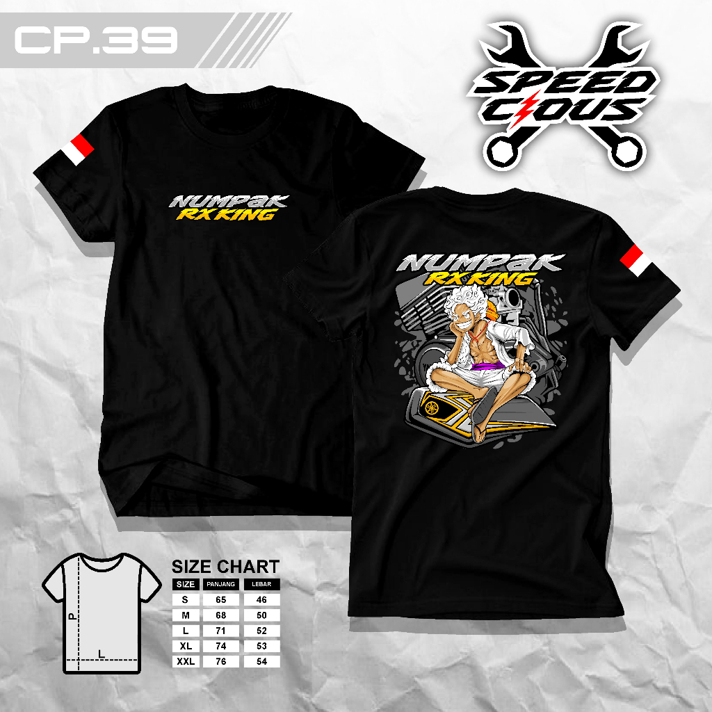 T 恤 Kaos Racing 2 Stroke 2 Stroke Numpak RX KING 135 X Luffy