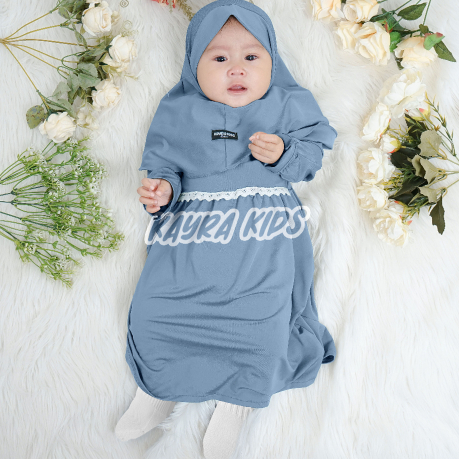 新生嬰兒長袍 0-3 歲女孩衣服嬰兒長袍 0 6 個月嬰兒長袍 6 12 個月穆斯林兒童服裝