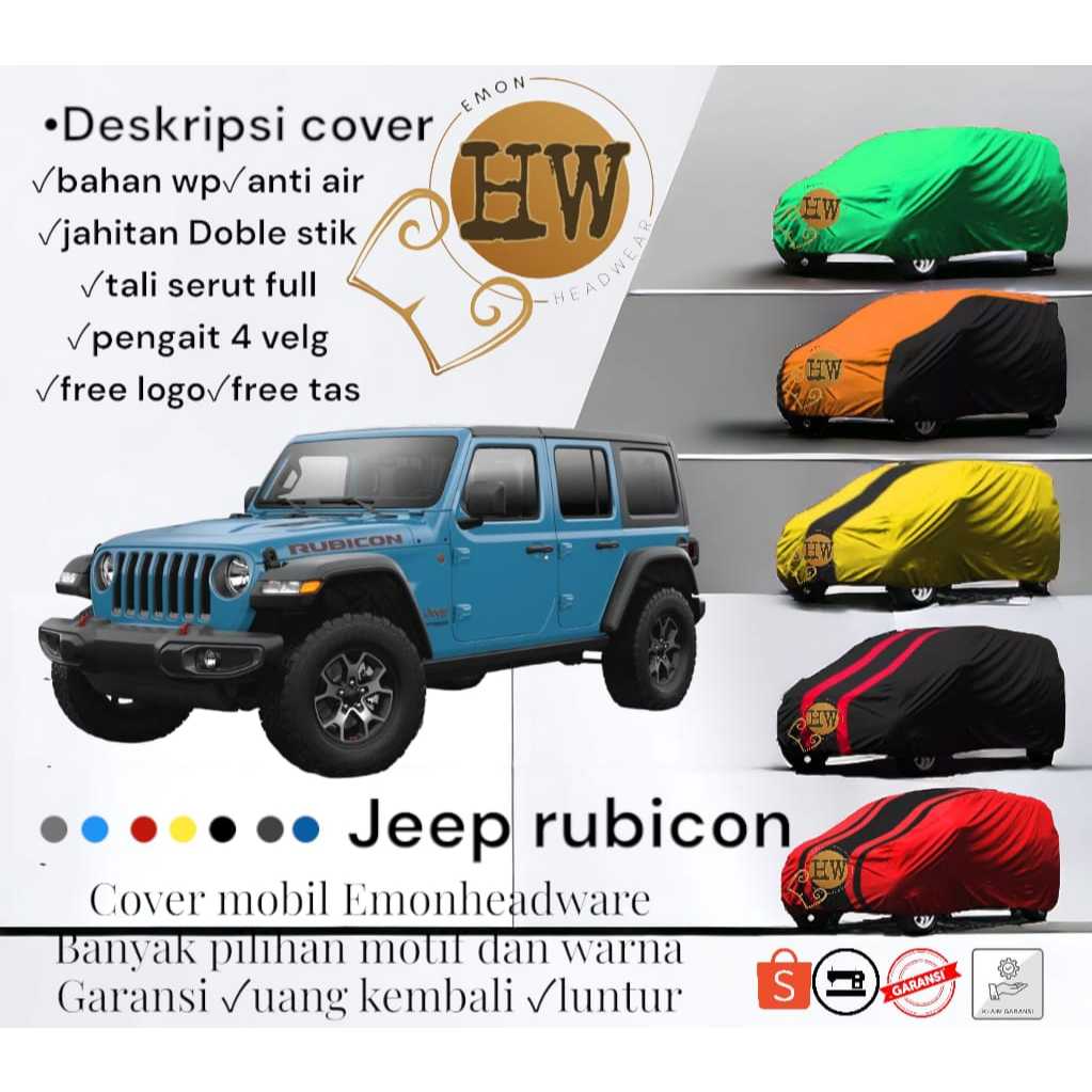 Jeep rubicon 車罩優質半戶外當代變體 deby 防水材料和摩擦防水車衣車毯設計如酷車罩新舊品質車罩
