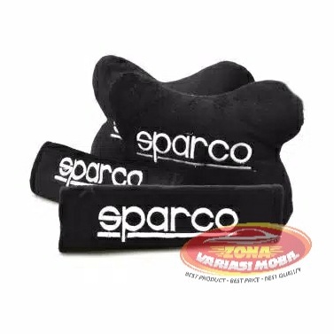 Code Q5Q 汽車枕頭套裝 2 合 1 Spar co 頭枕汽車套裝 2 合 1 Sparco 標誌