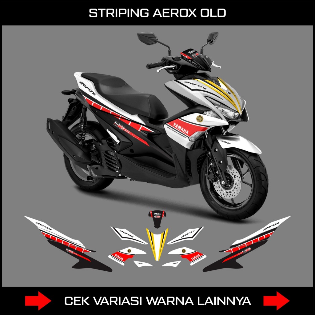 山葉 貼紙條紋 Yamaha Aerox 155 舊貼紙貼花摩托車 Aerox 155 Lama 列表變化半全身 Vva
