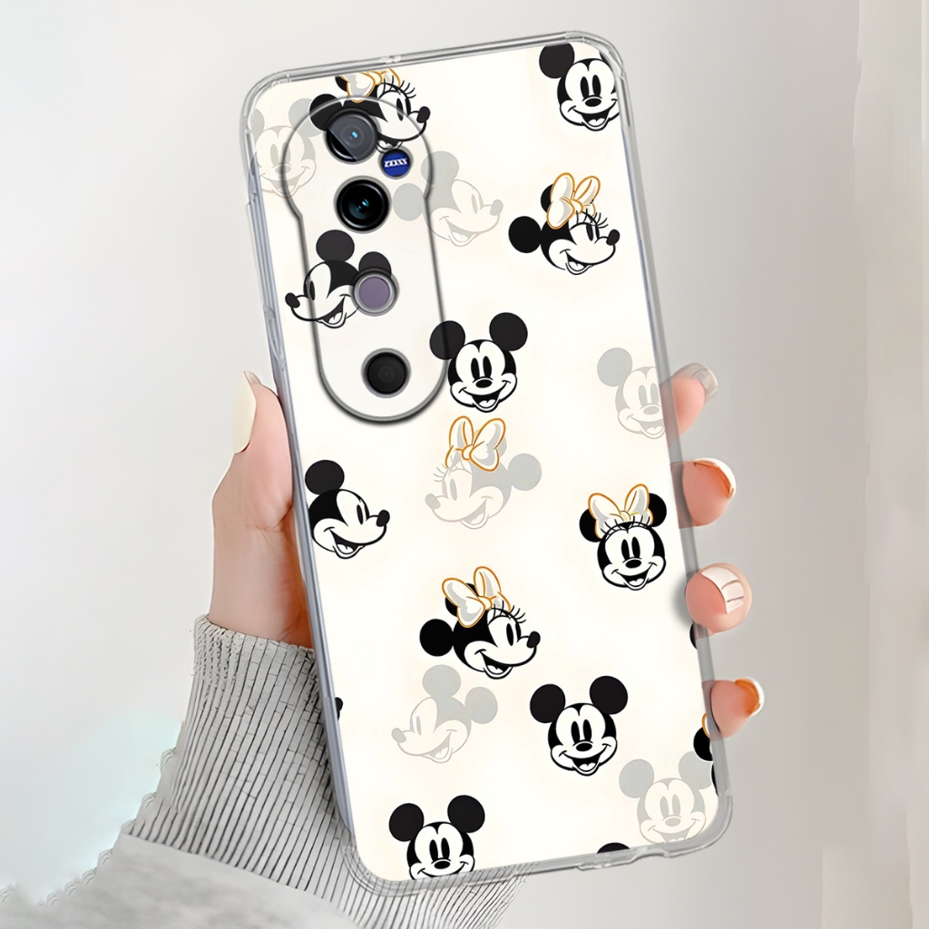 HP Clear Macaron 手機殼 Vivo V40 最新 2024 最新手機殼 Mikey Mouse Vivo