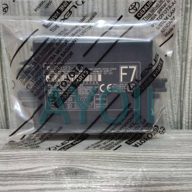 豐田 Ecu 防盜器 Toyota Innova Reborn Fortuner VRZ 89780-0K042 原裝