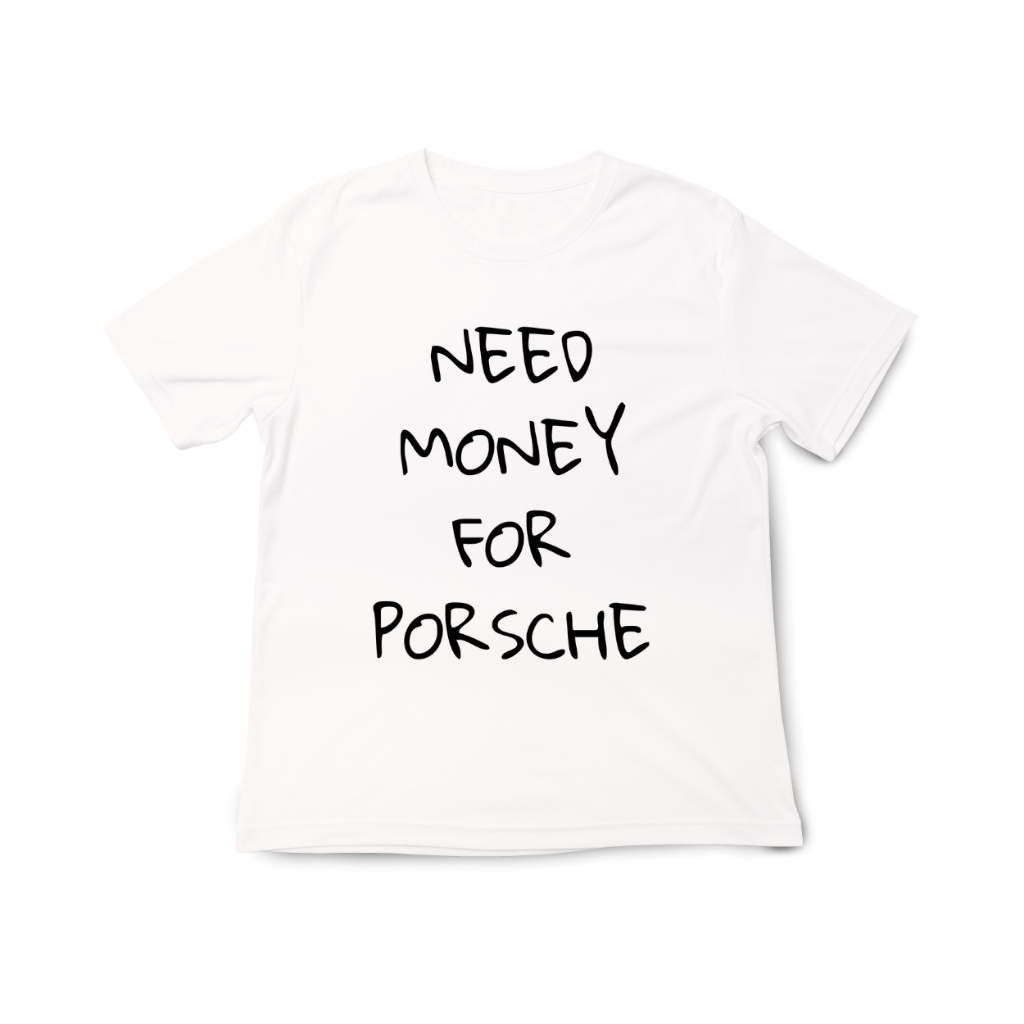 Need MONEY FOR PORSCHE T 恤男士 24 年代女士復古復古