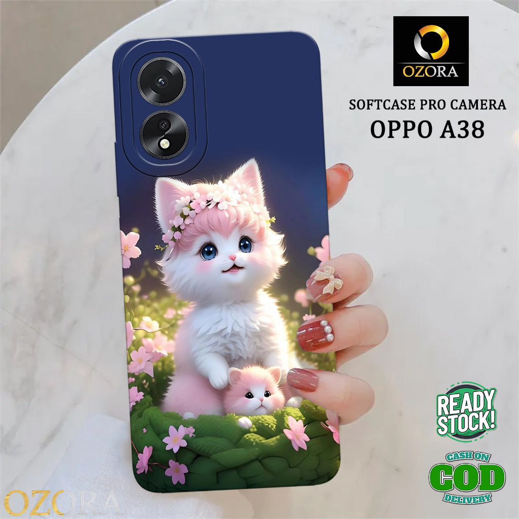 軟殼 Hp OPPO A38 最新時尚手機殼 Cat OZORA 手機殼 OPPO A38 手機殼 Hp OPPO A3
