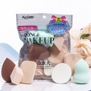 BEAUTY BLENDER 6合1化妝海綿面部化妝清潔粉底海綿化妝美容攪拌海綿