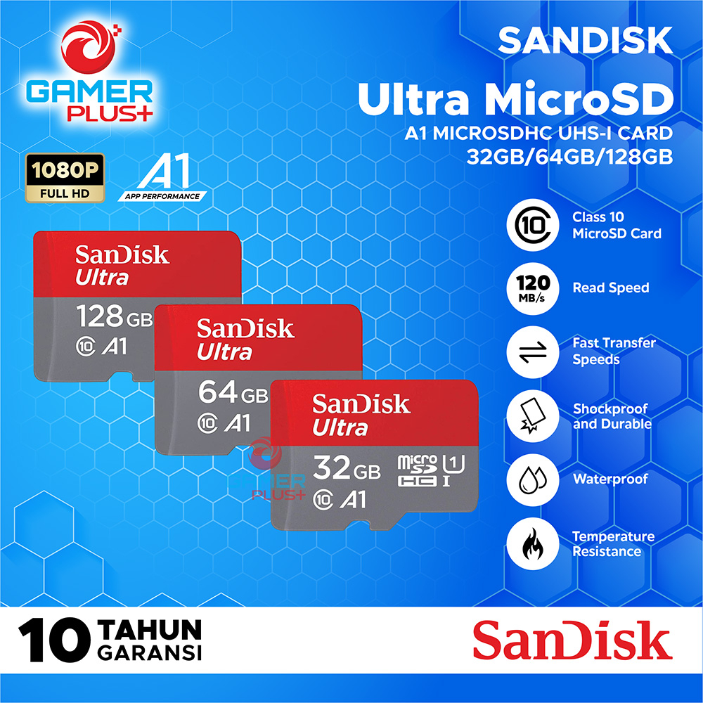 SANDISK 閃迪 Ultra MicroSD 存儲卡 128GB A1 UHS-I Class10 140Mbps