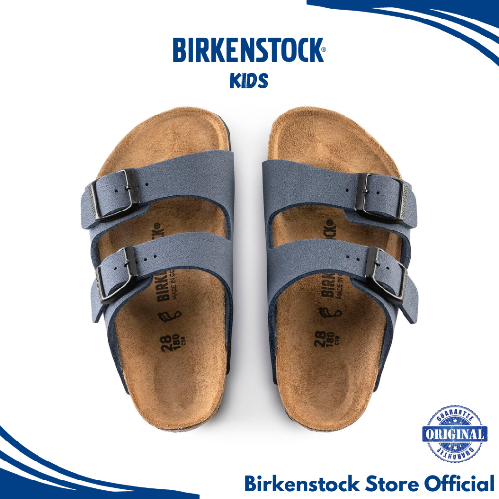 Birkenstock Arizona Birkoflor 兒童海軍藍涼鞋