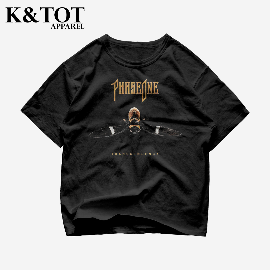 KNTOT KAOS BAJU PHASEONE 半透明 T 恤加大碼復古黑色靴腿男士女士成人兒童 24S