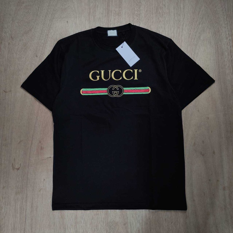 古馳 Gucci 基本款黑色大廓形 T 恤 Kaos