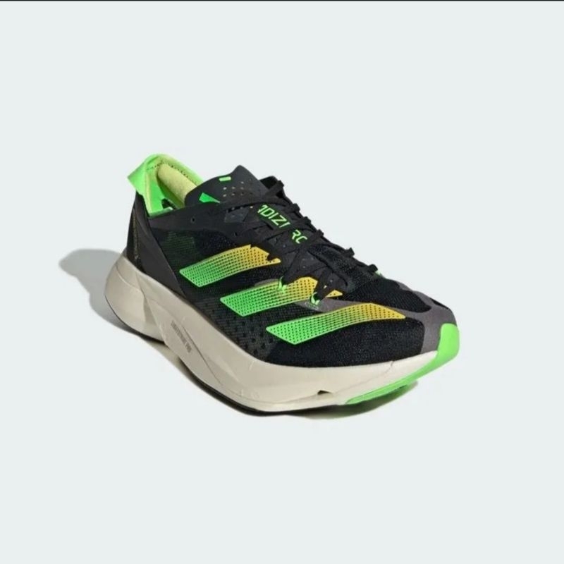愛迪達 Adidas Adizero Adios 男士跑步鞋黑色黃色太陽能綠色 Storefront 37