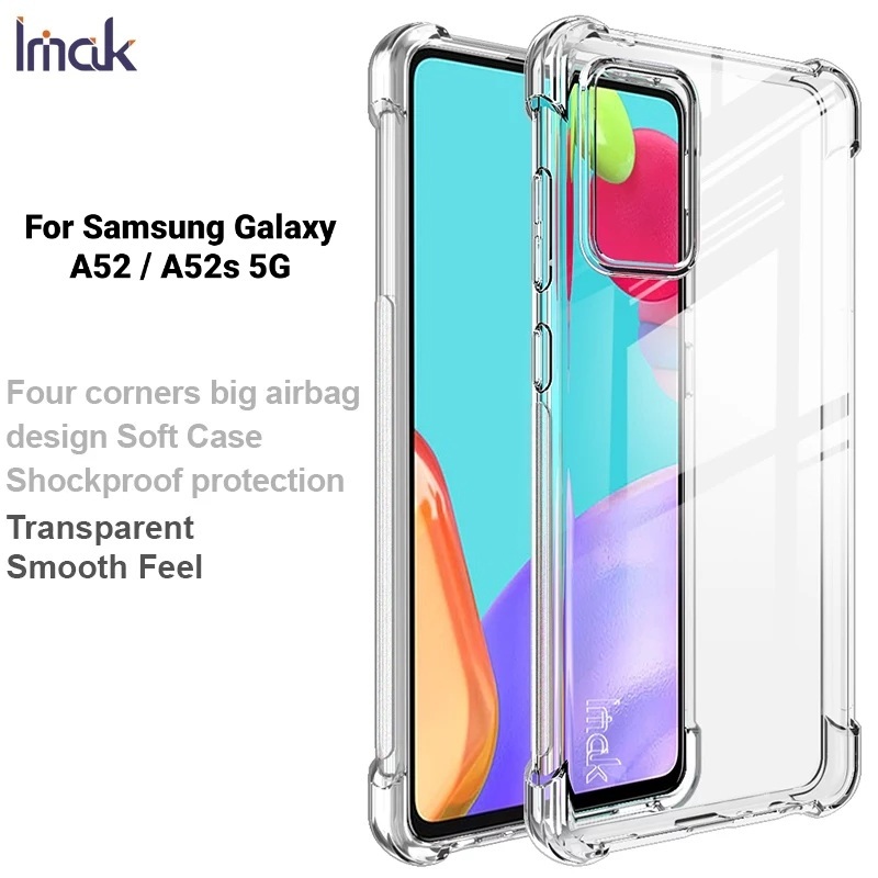 SAMSUNG Imak 手機殼三星 Galaxy A52 A52s 安全氣囊保護透明