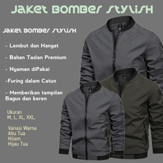 Taslan 夾克男士 BOMBER 夾克男士休閒 BOMBER 夾克 TASLAN 夾克男士最新