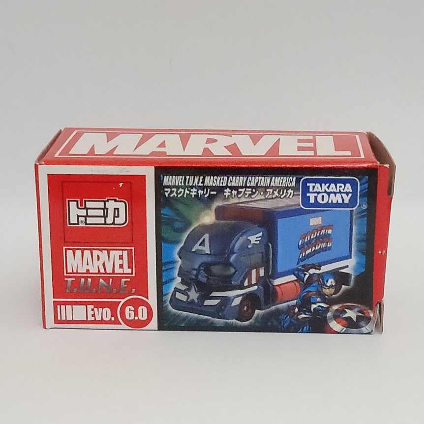 Tomica Marvel Tune EVO 6.0 蒙面攜帶美國隊長 Takara Tomy 壓鑄汽車卡車微型兒童玩具