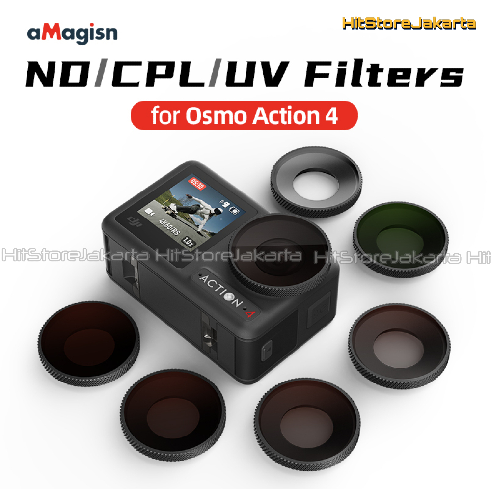 適用於 DJI Osmo Action 4 濾鏡 CPL UV ND 的 Amagisn 鏡頭濾鏡
