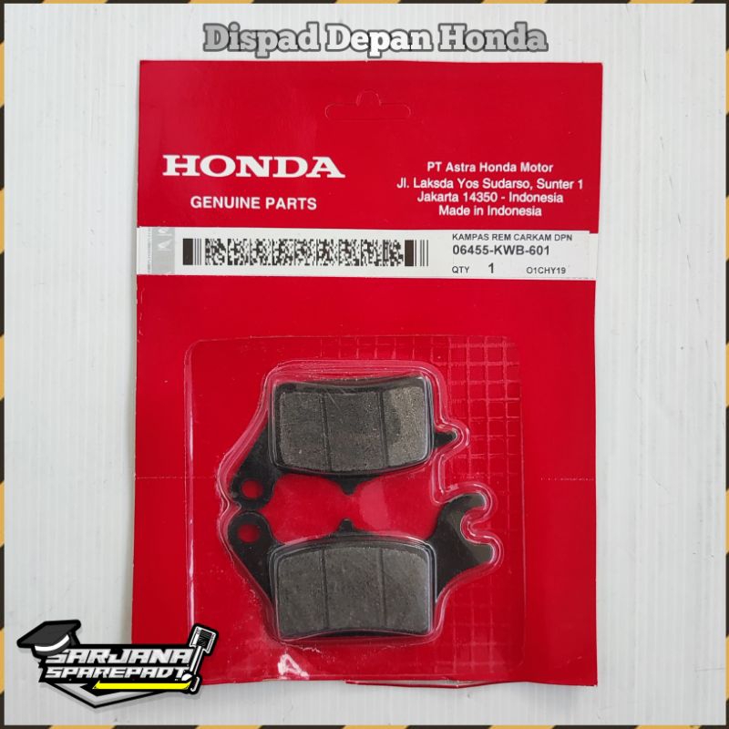 Dispad Diskpad 偏移前盤式剎車片摩托車 Honda Blade Revo ABS Supra X 125