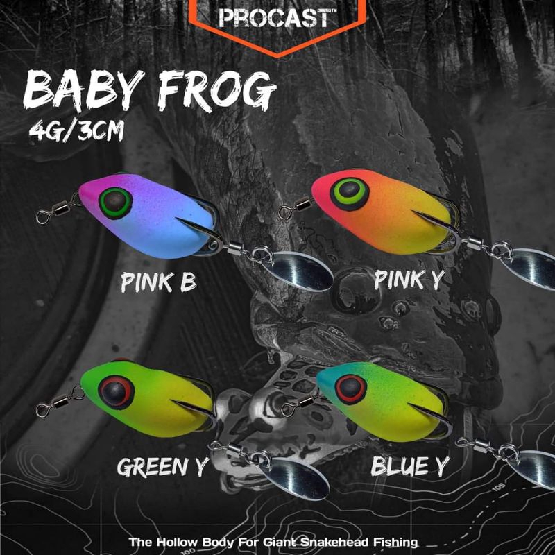 Procast SOFT FROG 小青蛙 3cm 4 克最適合兒童的殺手軟木魚鑄造誘餌