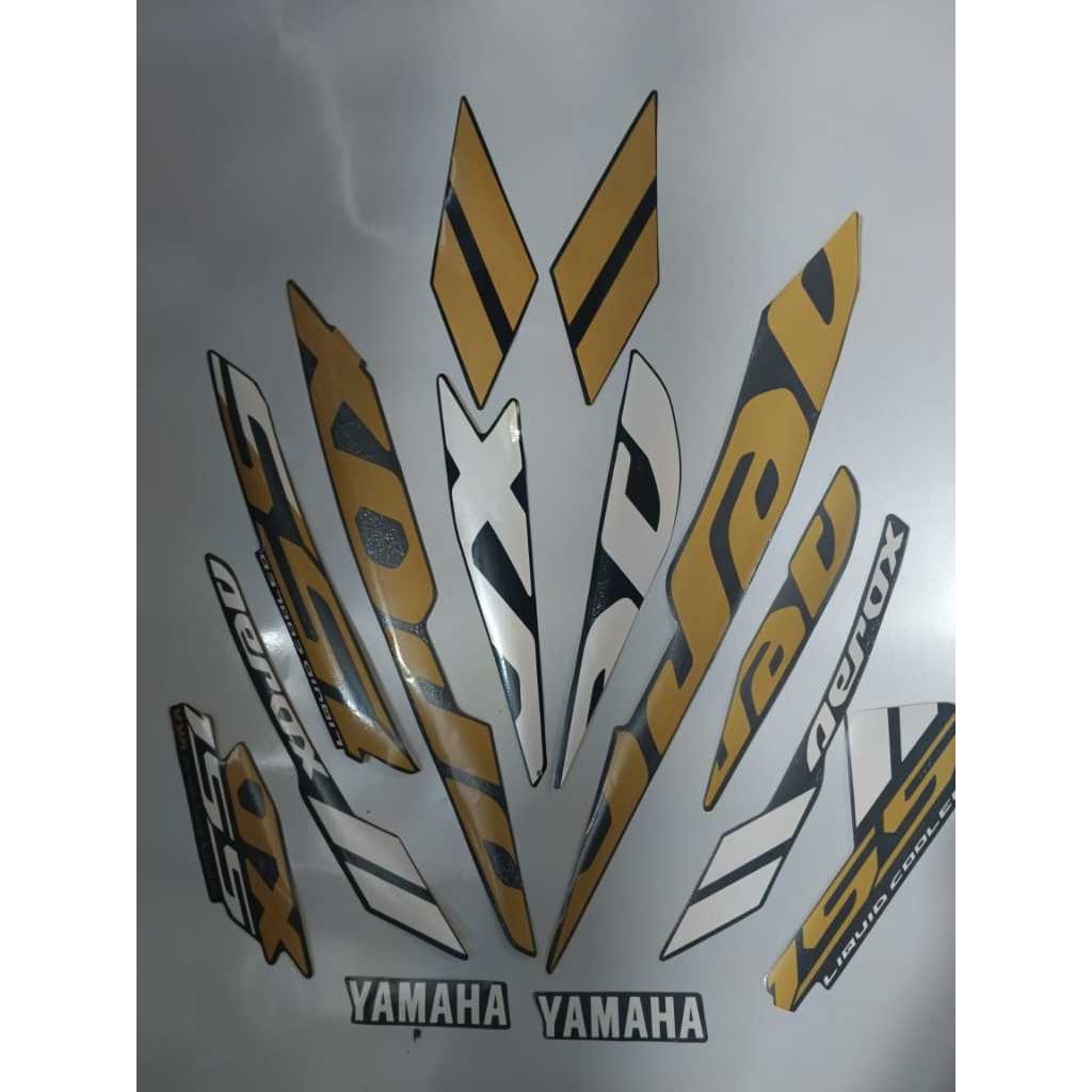 山葉 標準條紋貼紙 Yamaha Aerox 155 金色 2017 標準條紋和