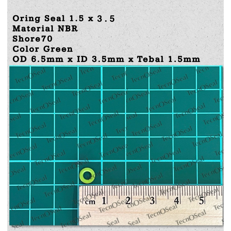 Oring seal 矽膠公制尺寸 1.5 x 3.5 NBR70 綠色外徑 6.5mm x ID 3.5mm x CS