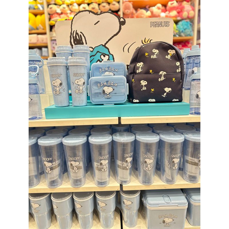 Miniso X SNOOPY PEANUTS 藍色版 TUMBLR 飲水瓶背包 TEPAK MAKAN 水壺