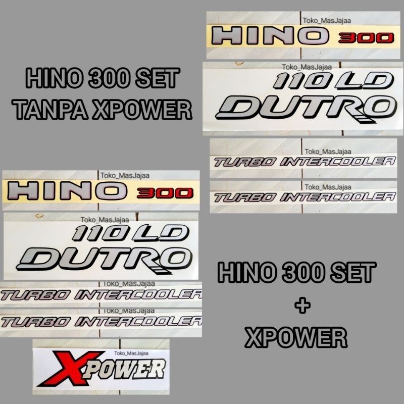 日野 300xpower 110Ld Dutro Turbo 中冷器貼紙 1 套日野 300 Dutro 110Ld 卡