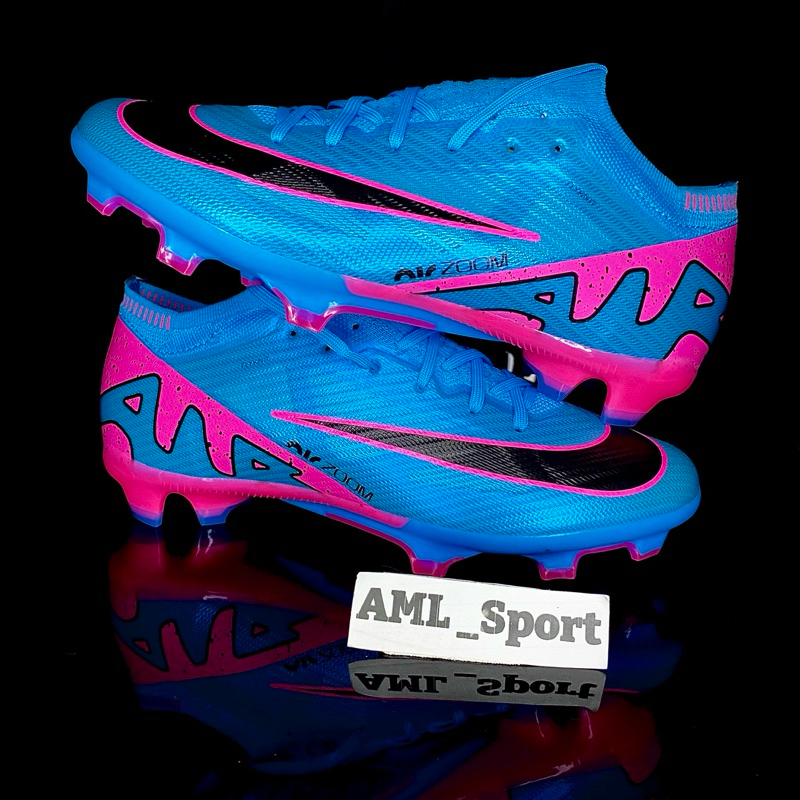 耐吉 Nike Zoom Mercurial Vapor 15 Elite 藍色粉色足球鞋