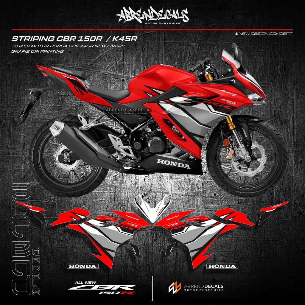 HONDA CBR 150R 全新設計貼花庫存變化