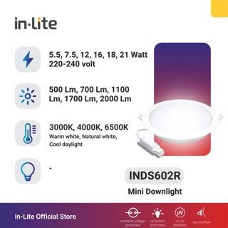 Inlite INDS 602R LED 吸頂燈超薄筒燈圓形超亮