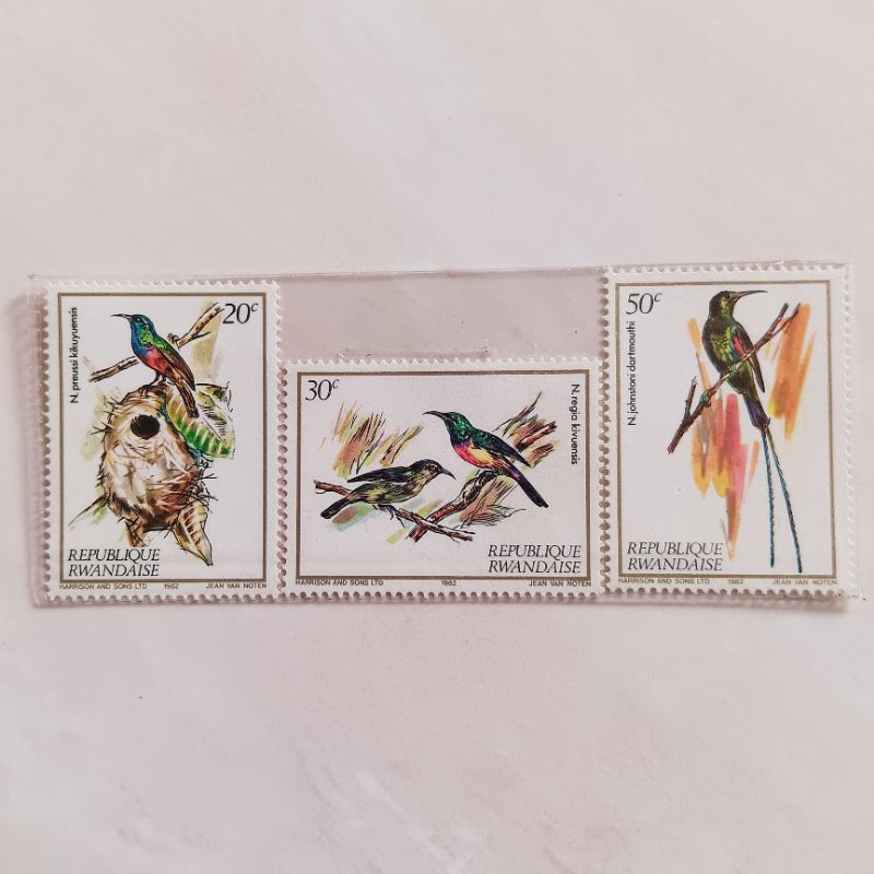 Rwanda 郵票 1983 年花蜜飲酒鳥套裝 3 件全新