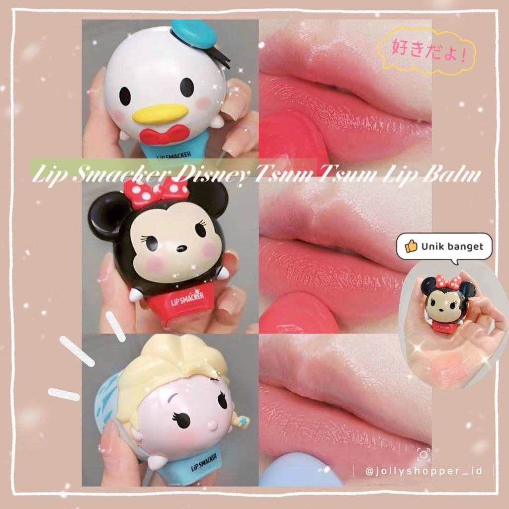 Lip Smacker 迪士尼 Tsum Tsum 潤唇膏角色米奇米妮洛索艾爾莎邁克美人魚