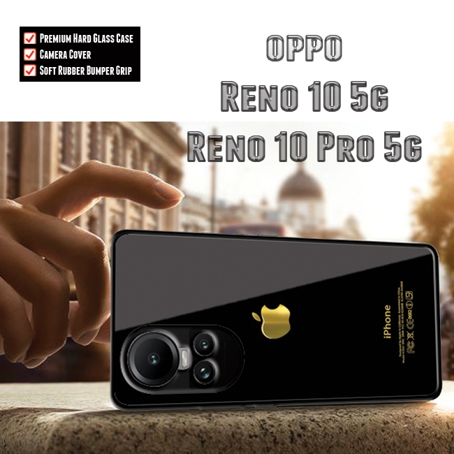 Oppo Reno 10 5G Reno 10 Pro 5G 12G 優質硬玻璃保護套相機保護套軟橡膠保險槓定制保護套