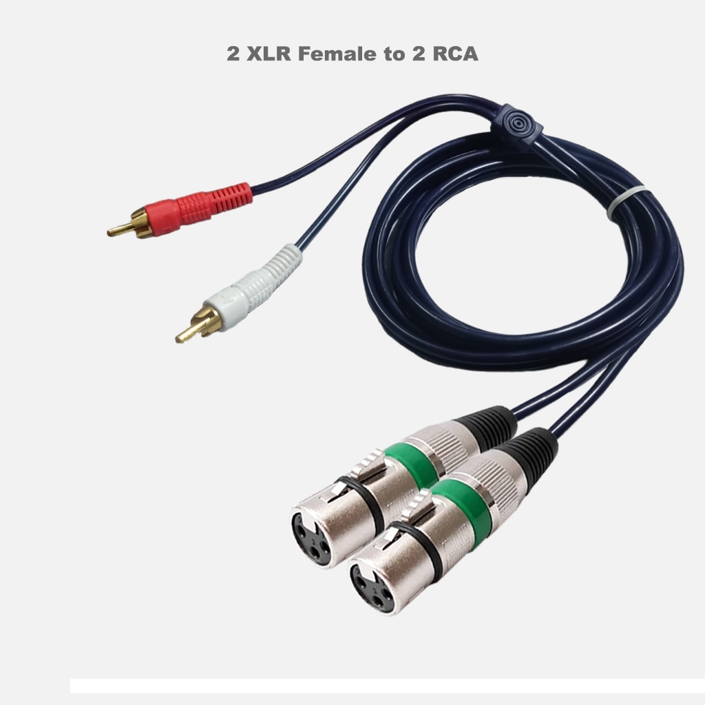 Gaxindo 電纜雙插孔 XLR 母頭轉 2 RCA 1.5m GAXINDO