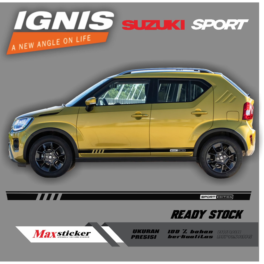 SUZUKI 鈴木 ignis 側車身貼簡約切割鈴木 ignis 車貼