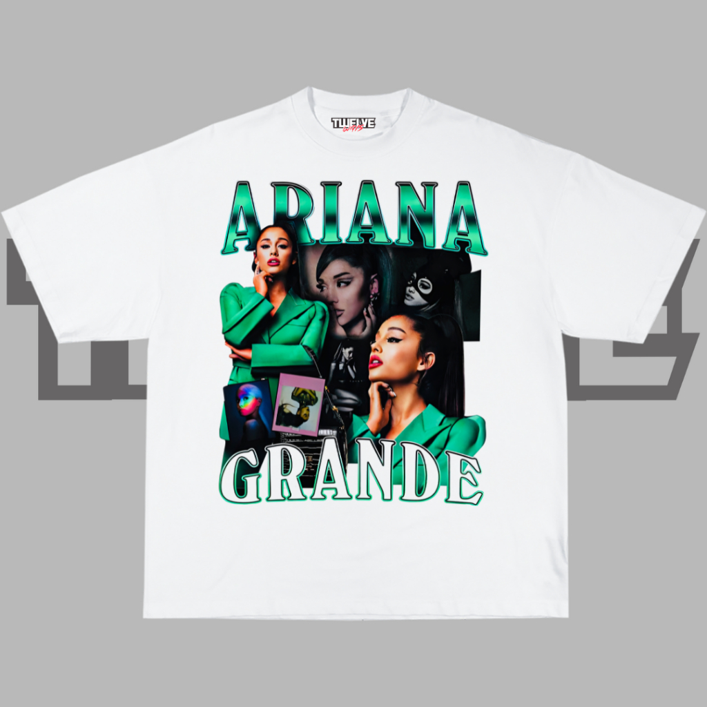 Ariana Grande 白色大廓形 T 恤 Ariana Grande 審美上衣男式女式中性襯衫 Ariana Gr