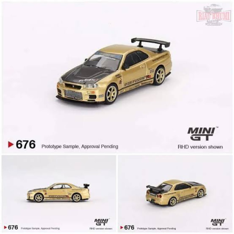 NISSAN Mini GT 676 日產天際線 GT-R R34 頂級秘密金