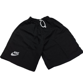 耐吉 Hitam Nike Logo 黑色抽繩成人短褲 XL