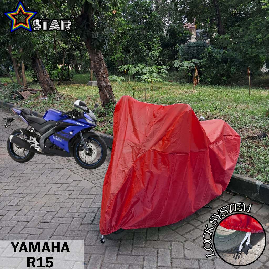 山葉 Merah 雅馬哈 R15 摩托車罩純紅色 PREMIUM 摩托車罩