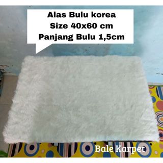 韓國羽毛桌布短毛皮 1.5 厘米尺寸 40x60 厘米