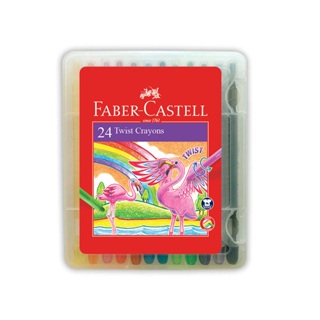 Faber CASTELL 24 扭蠟筆蠟筆旋轉 FABER CASTELL 24 色